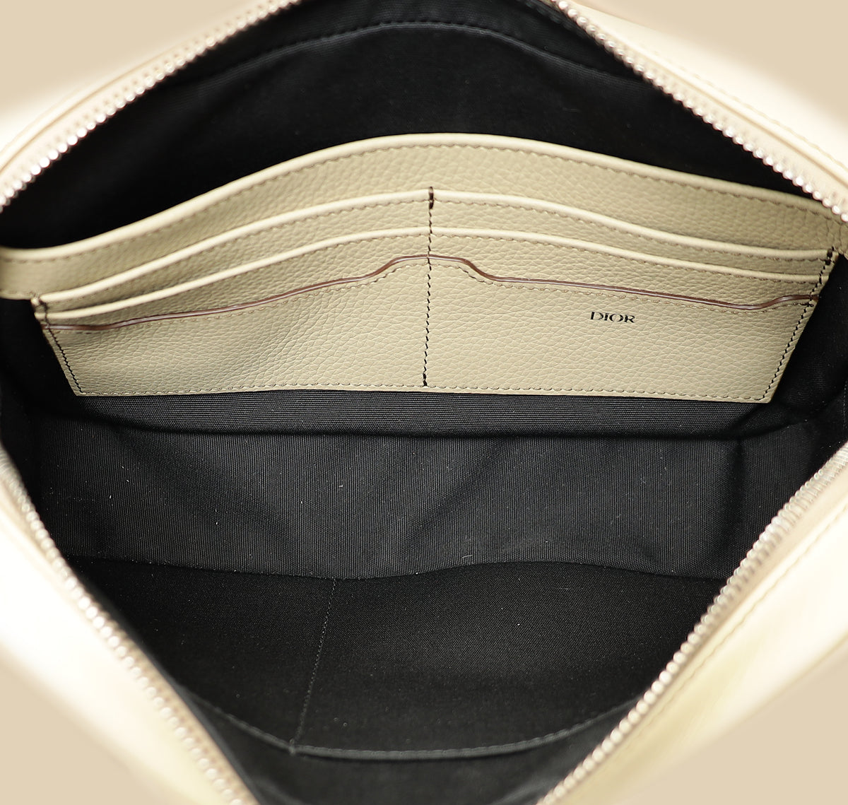 Christian Dior Grey Green CD Signature Toiletry Men's Bag