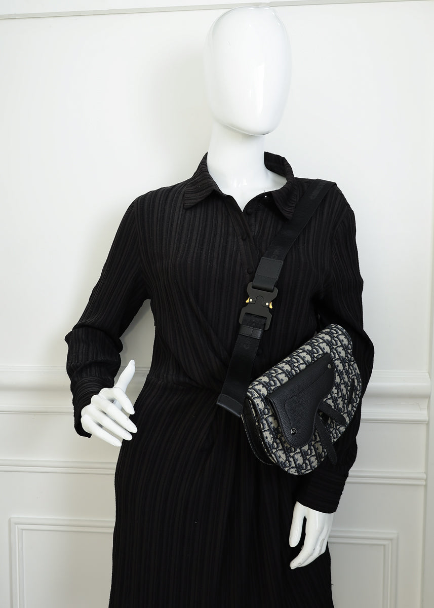 Christian Dior Oblique Saddle Messenger Crossbody Bag