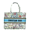 Christian Dior Multicolor Book Tote Latte D-Constellation Embroidery Medium Bag