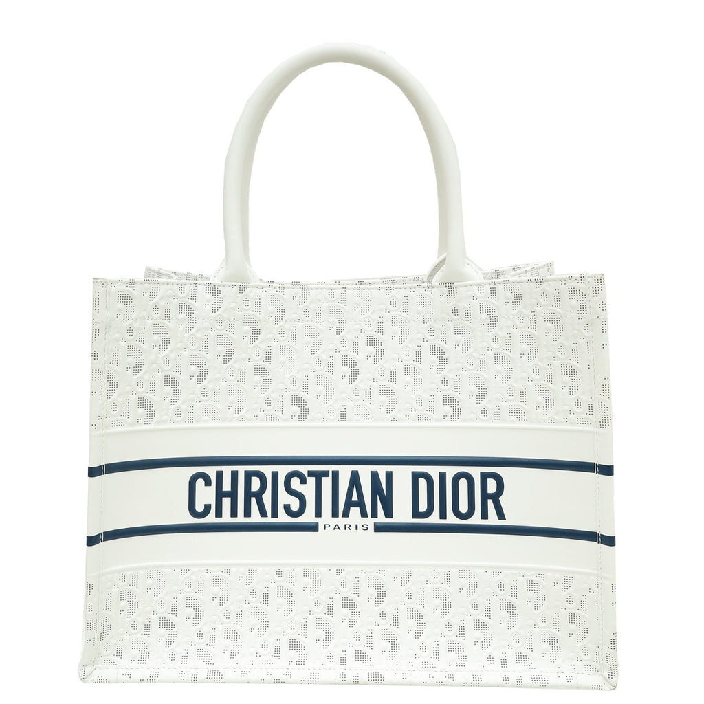 Christian Dior Bicolor Oblique Book Tote Medium Bag