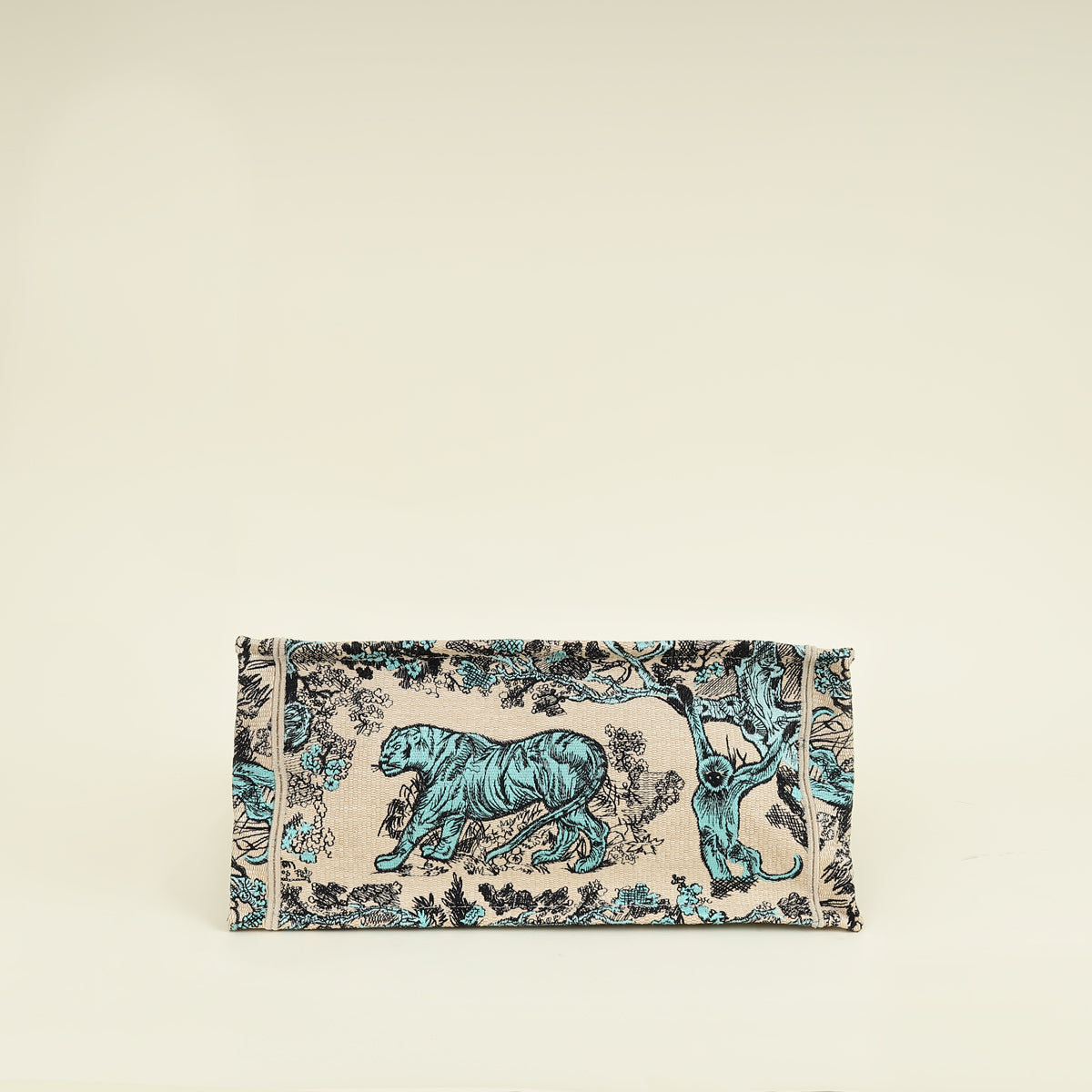 Christian Dior Bicolor Toile De Jouy Sauvage Book Tote Medium Bag