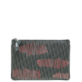Christian Dior Dark Grey Oblique Zip Pouch