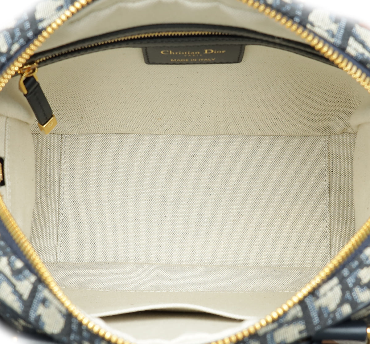 Christian Dior Blue Oblique D-Vibe Bowling Medium Bag