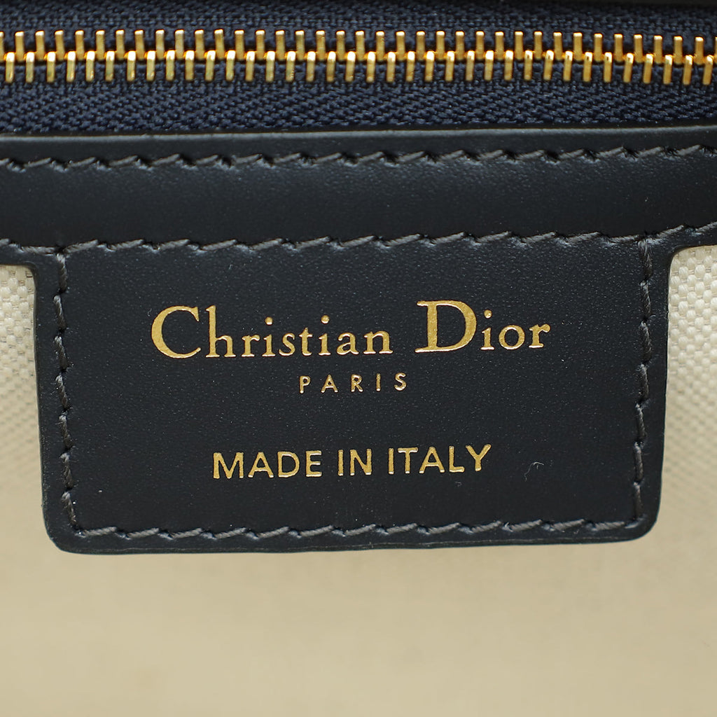 Christian Dior Blue Oblique D-Vibe Bowling Medium Bag