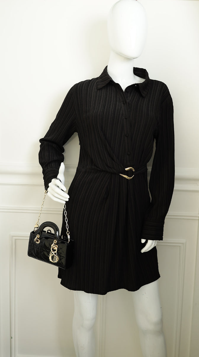 Christian Dior Black Micro Lady D-Joy Bag
