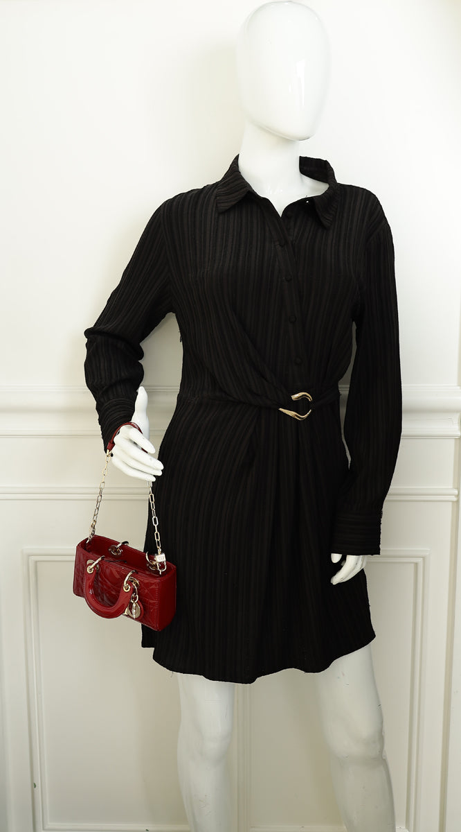 Christian Dior Red Micro Lady D-Joy Bag