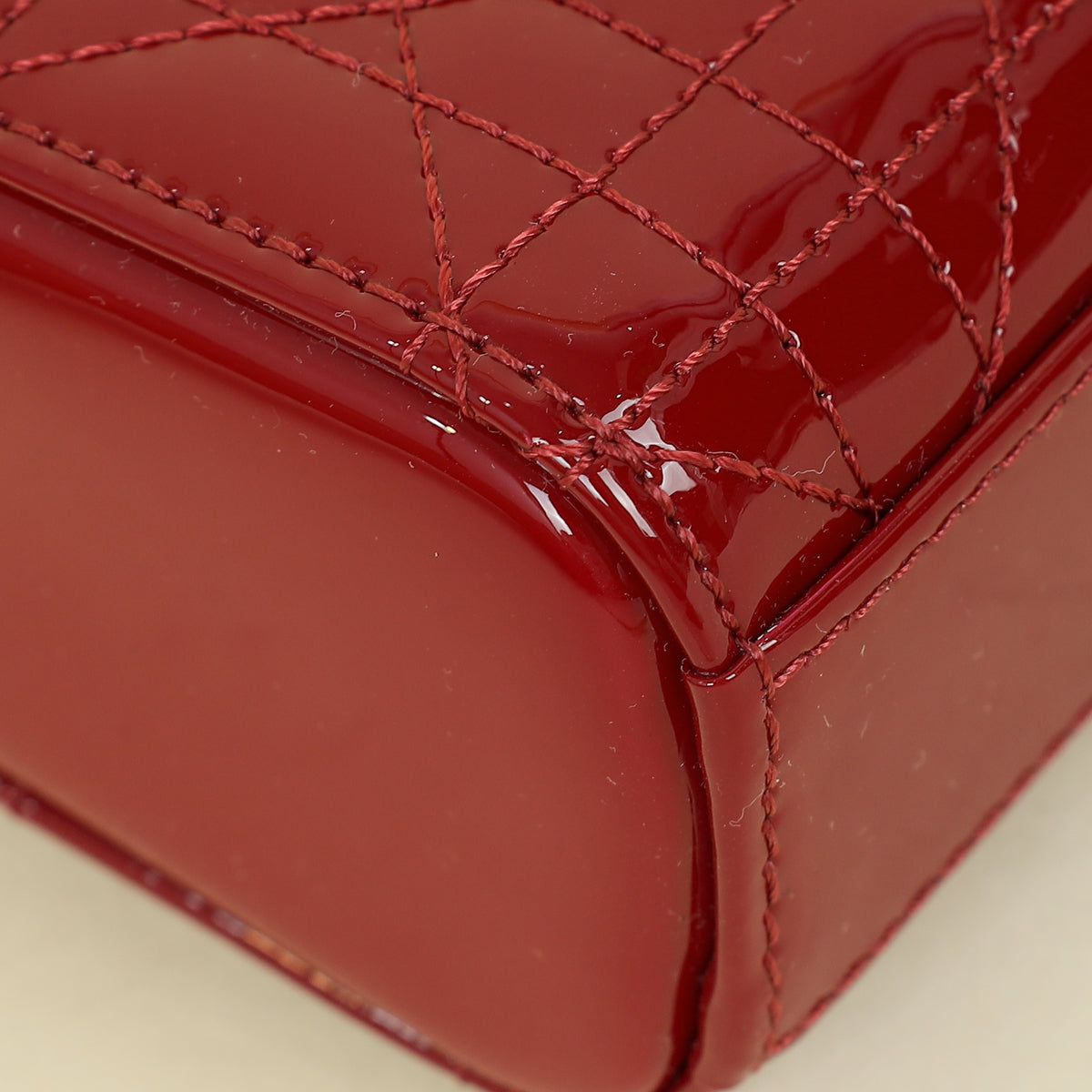 Christian Dior Red Micro Lady D-Joy Bag