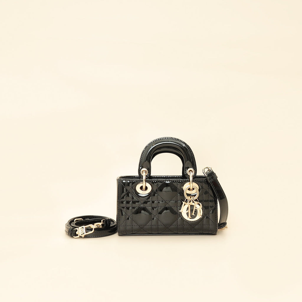 Christian Dior Black Lady D-joy Micro Bag