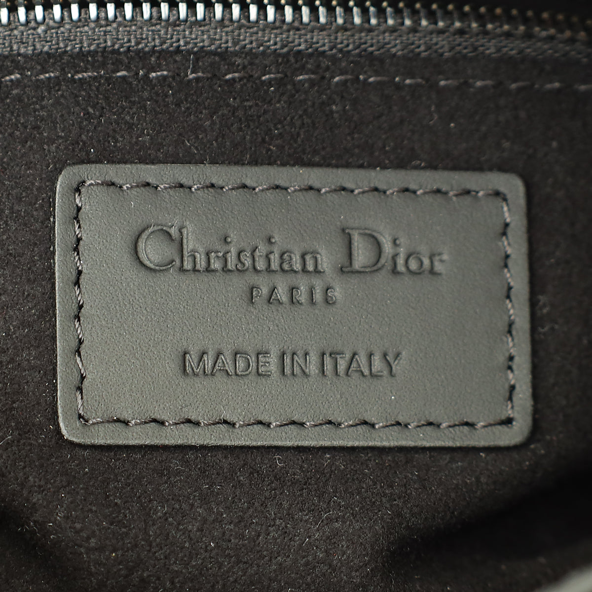 Christian Dior So Black Ultramatte Lady Dior Mini Chain Bag W/ Twilly