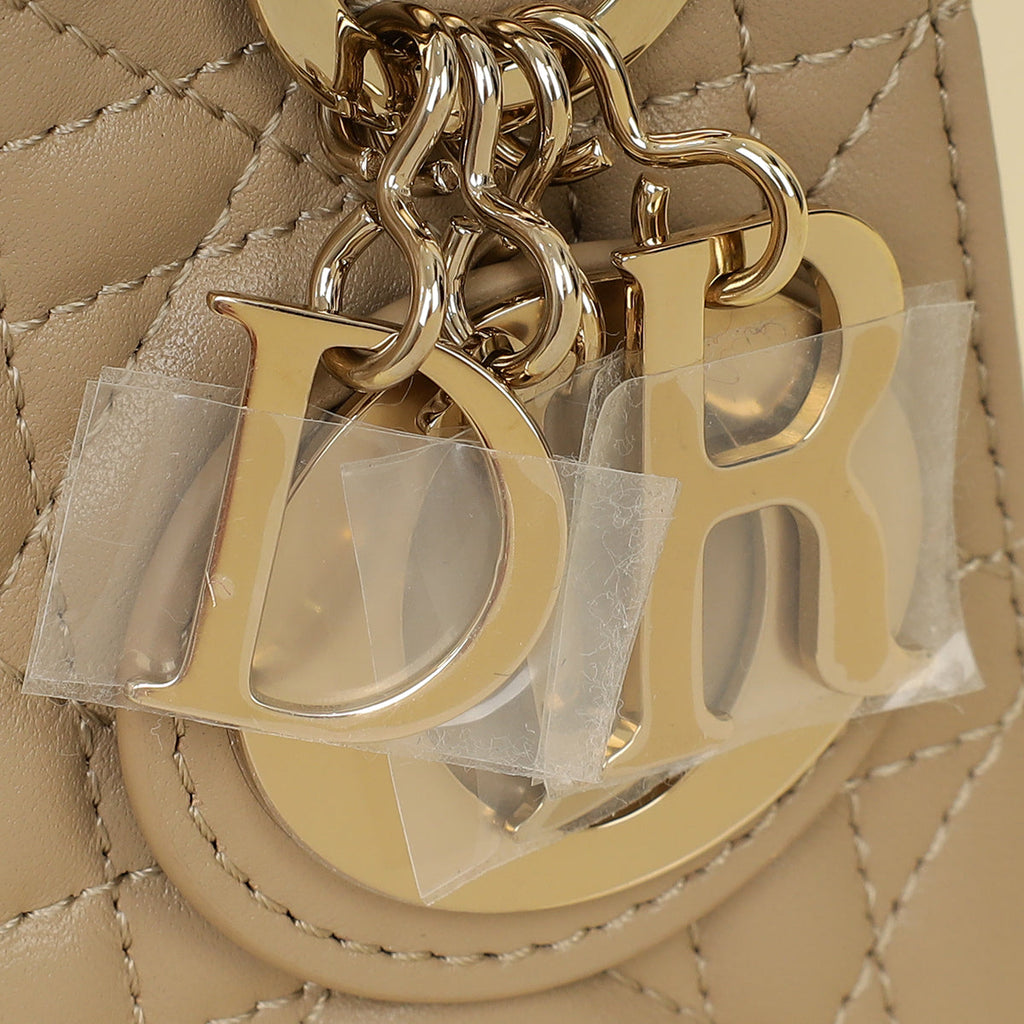 Christian Dior Dark Beige Mini Chain Lady Dior Bag