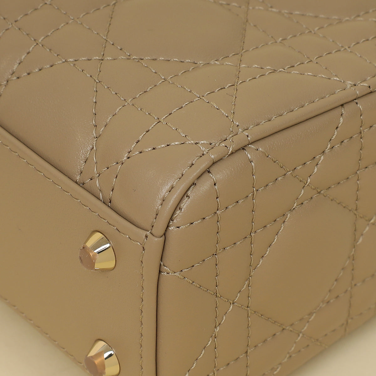 Christian Dior Dark Beige Mini Chain Lady Dior Bag