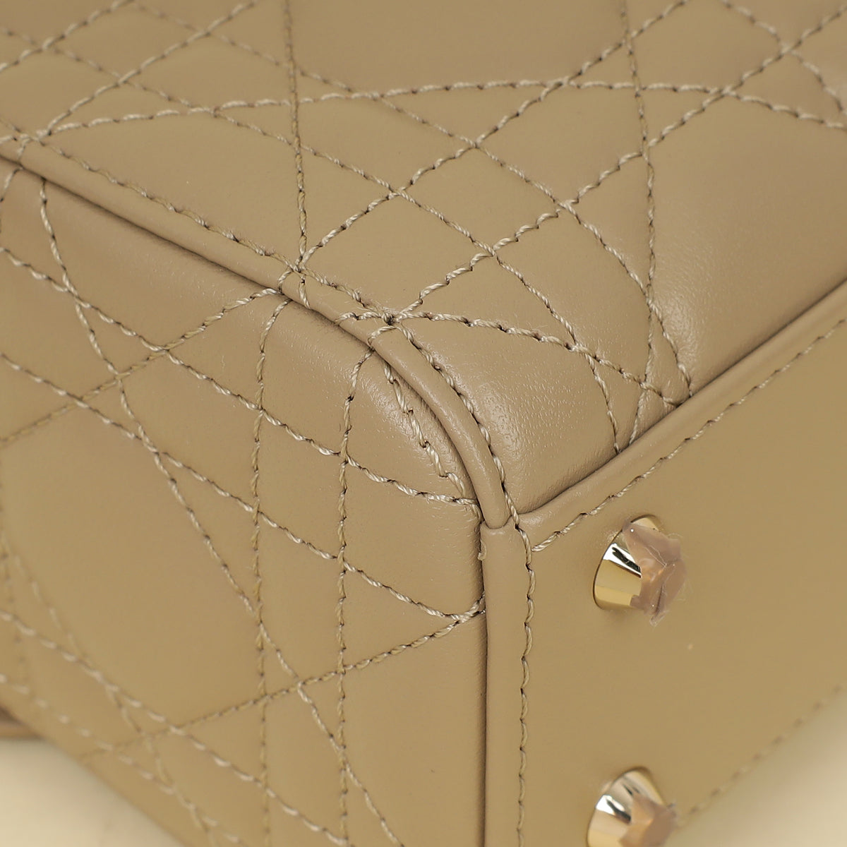 Christian Dior Dark Beige Mini Chain Lady Dior Bag