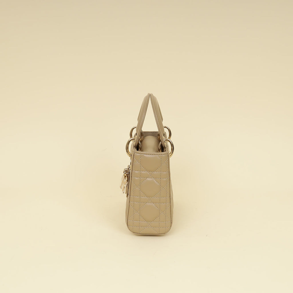 Christian Dior Dark Beige Mini Chain Lady Dior Bag