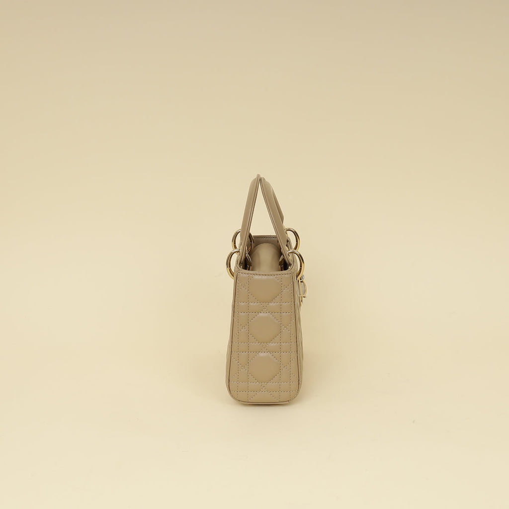 Christian Dior Dark Beige Mini Chain Lady Dior Bag