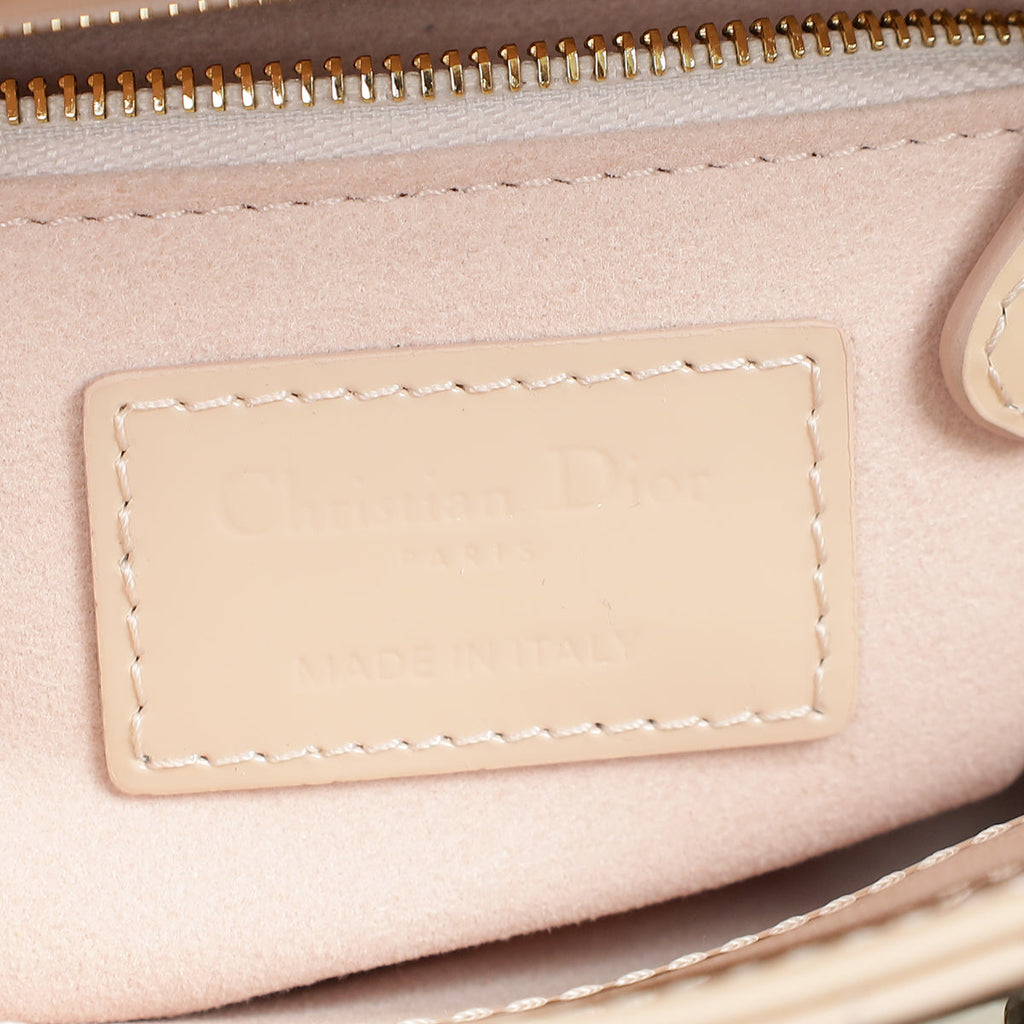 Christian Dior Powder Beige Lady Dior Mini Chain Bag