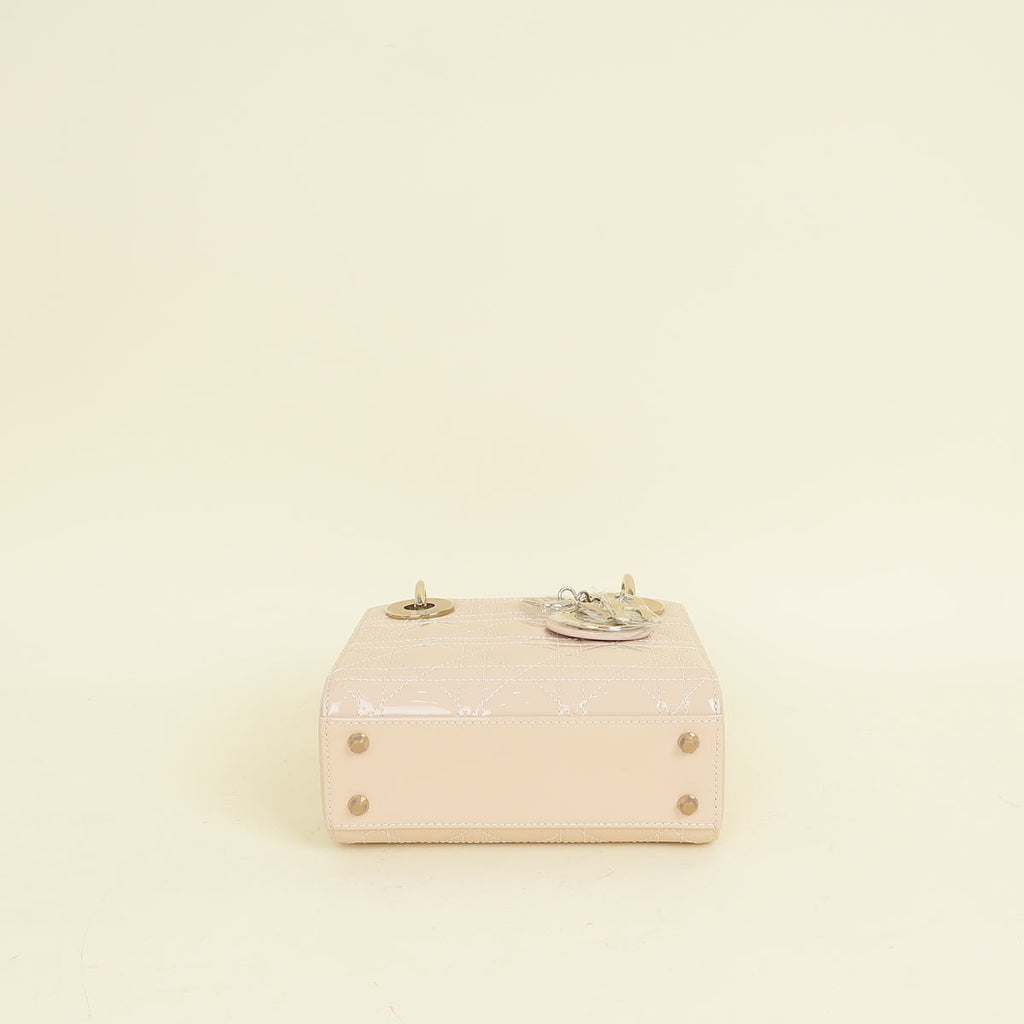 Christian Dior Powder Beige Lady Dior Mini Chain Bag