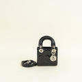 Christian Dior Black Lady Dior Micro Bag