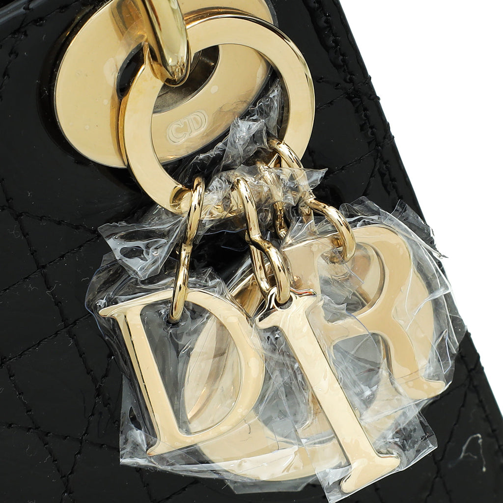 Christian Dior Black Lady Dior Mini Chain Bag
