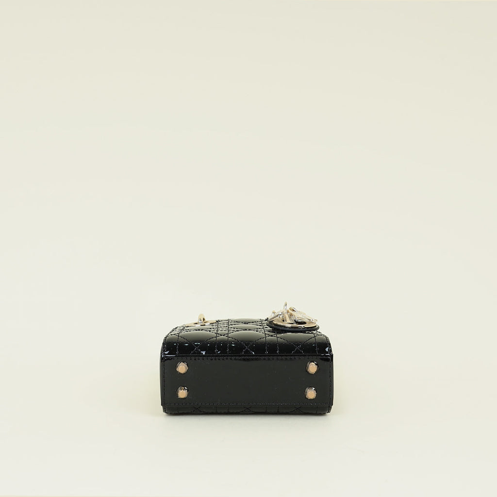 Christian Dior Black Lady Dior Micro Bag