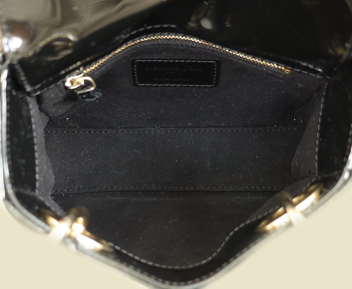 Christian Dior Black Chain Mini Lady Dior Bag