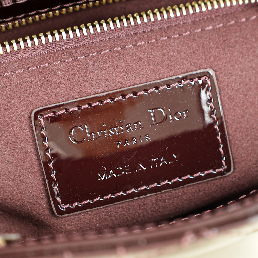 Christian Dior Plum Chain Mini Lady Dior Bag
