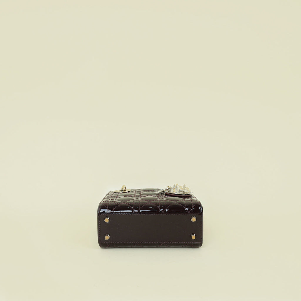 Christian Dior Plum Chain Mini Lady Dior Bag