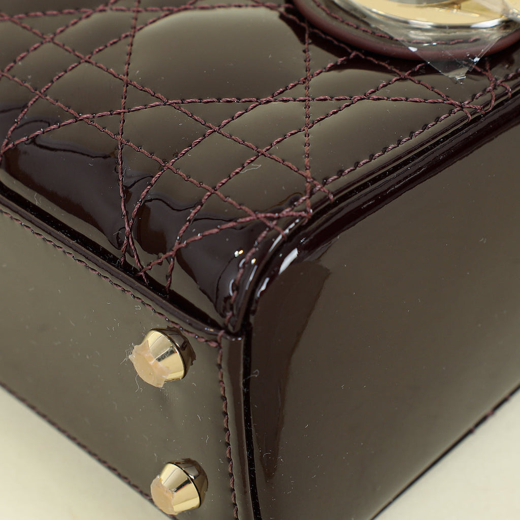 Christian Dior Plum Chain Mini Lady Dior Bag