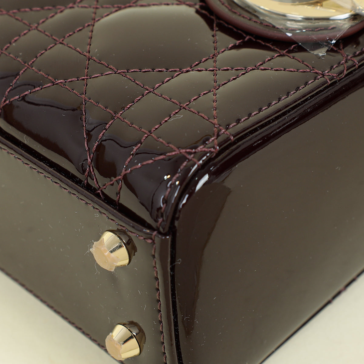 Christian Dior Plum Chain Mini Lady Dior Bag