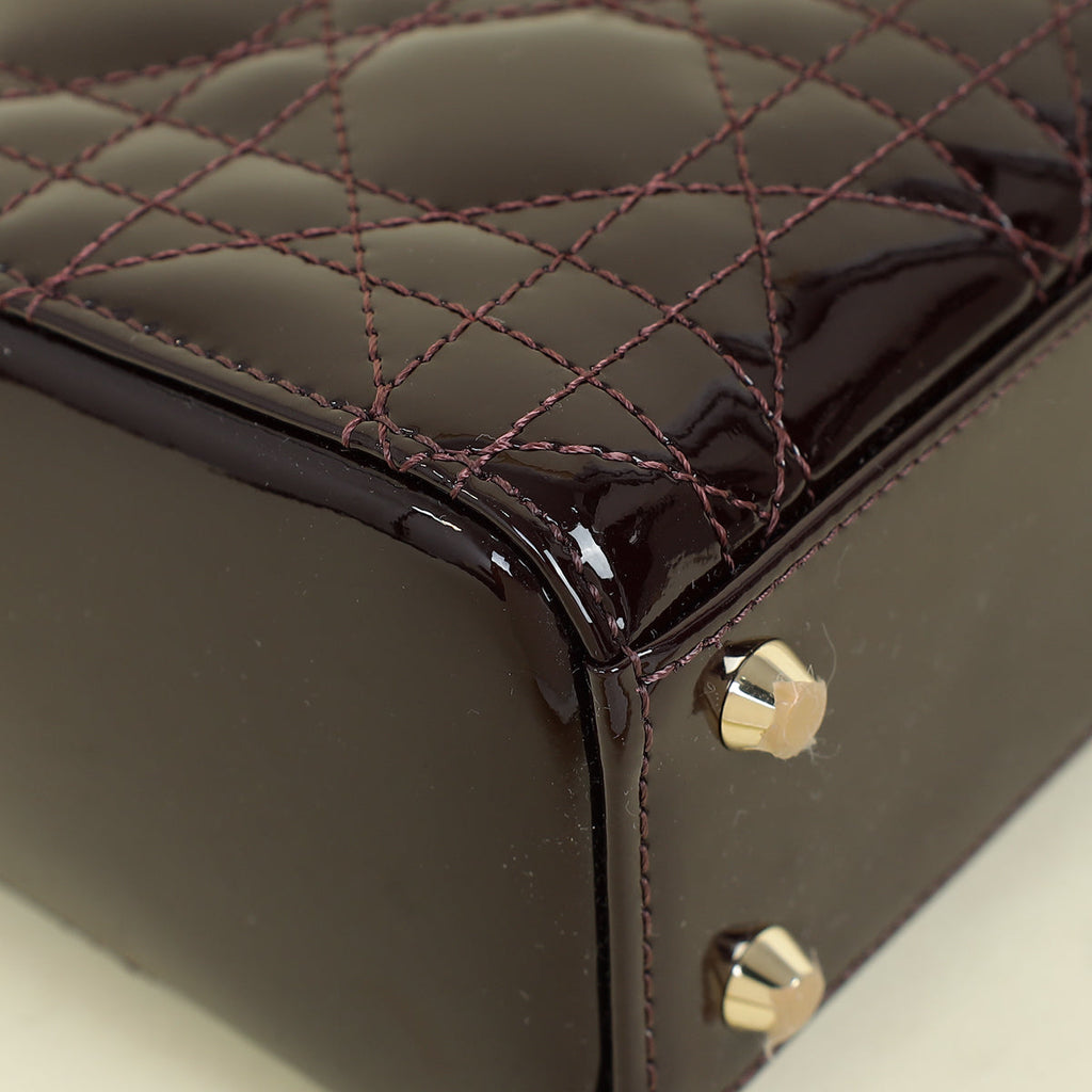 Christian Dior Plum Chain Mini Lady Dior Bag