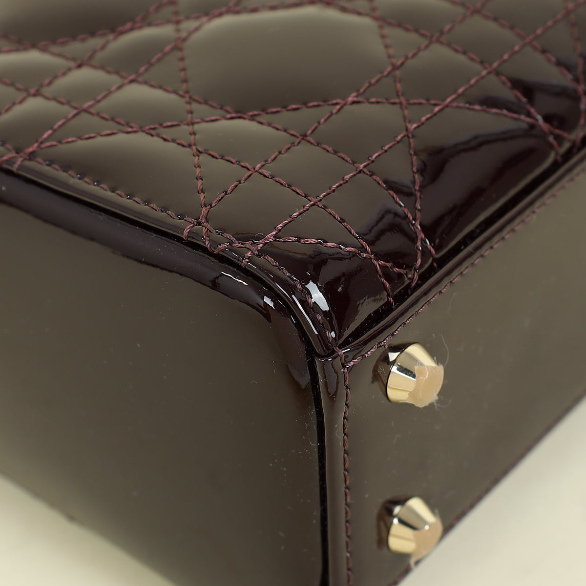 Christian Dior Plum Chain Mini Lady Dior Bag