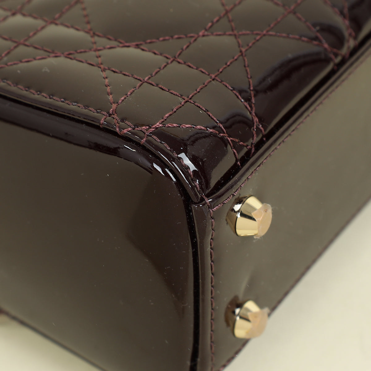 Christian Dior Plum Chain Mini Lady Dior Bag