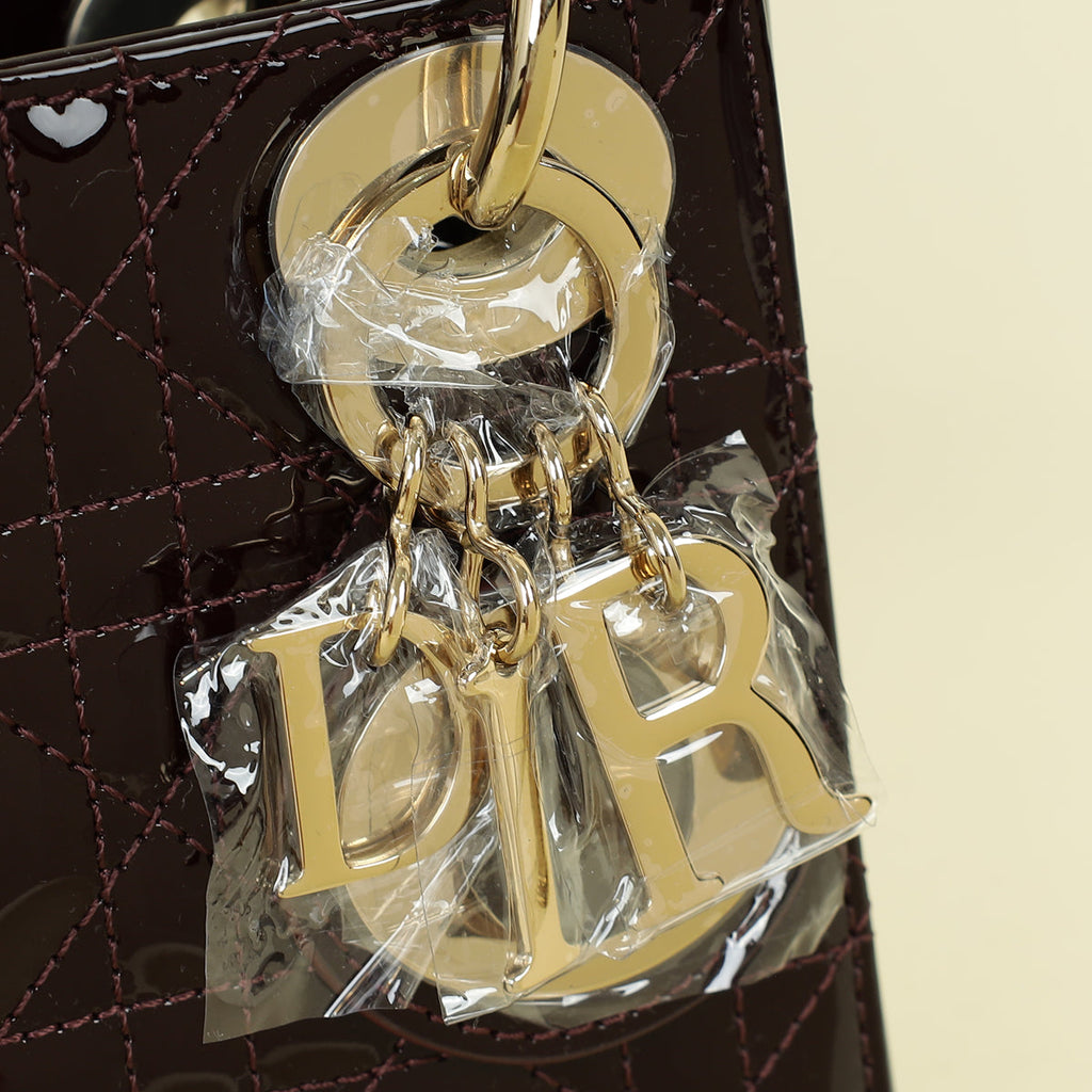 Christian Dior Plum Chain Mini Lady Dior Bag