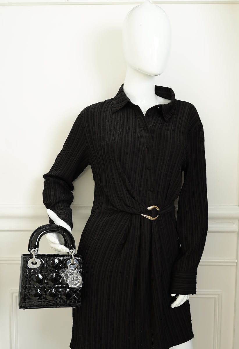 Christian Dior Black Chain Mini Lady Dior Bag