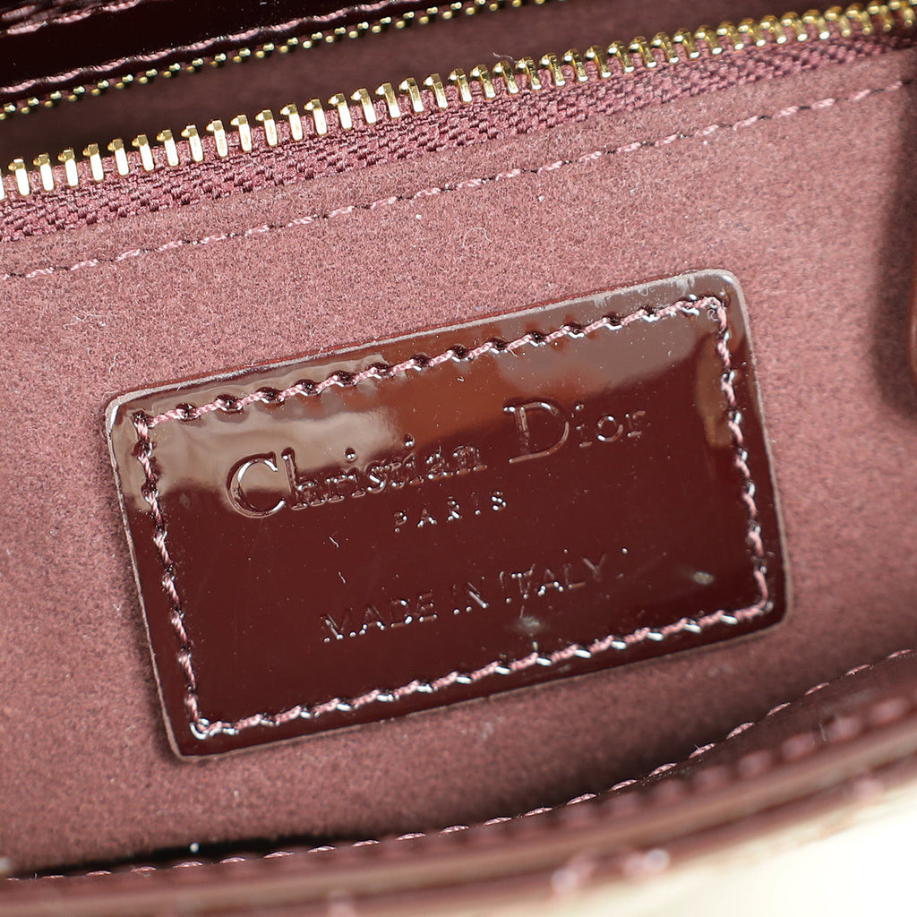 Christian Dior Plum Chain Mini Lady Dior Bag
