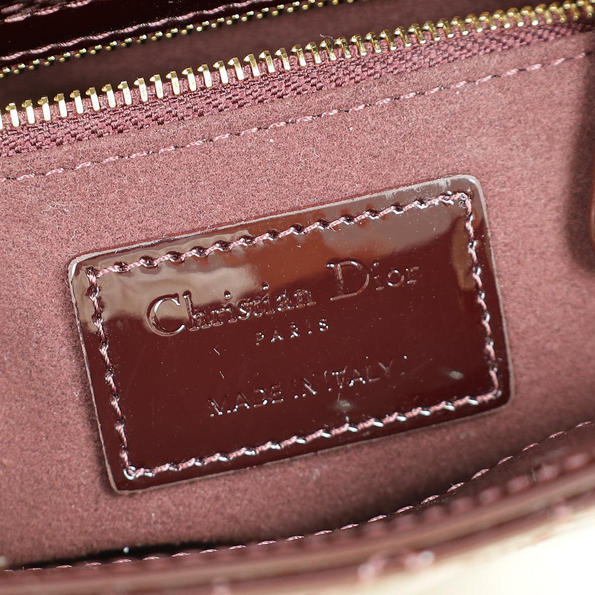 Christian Dior Plum Chain Mini Lady Dior Bag