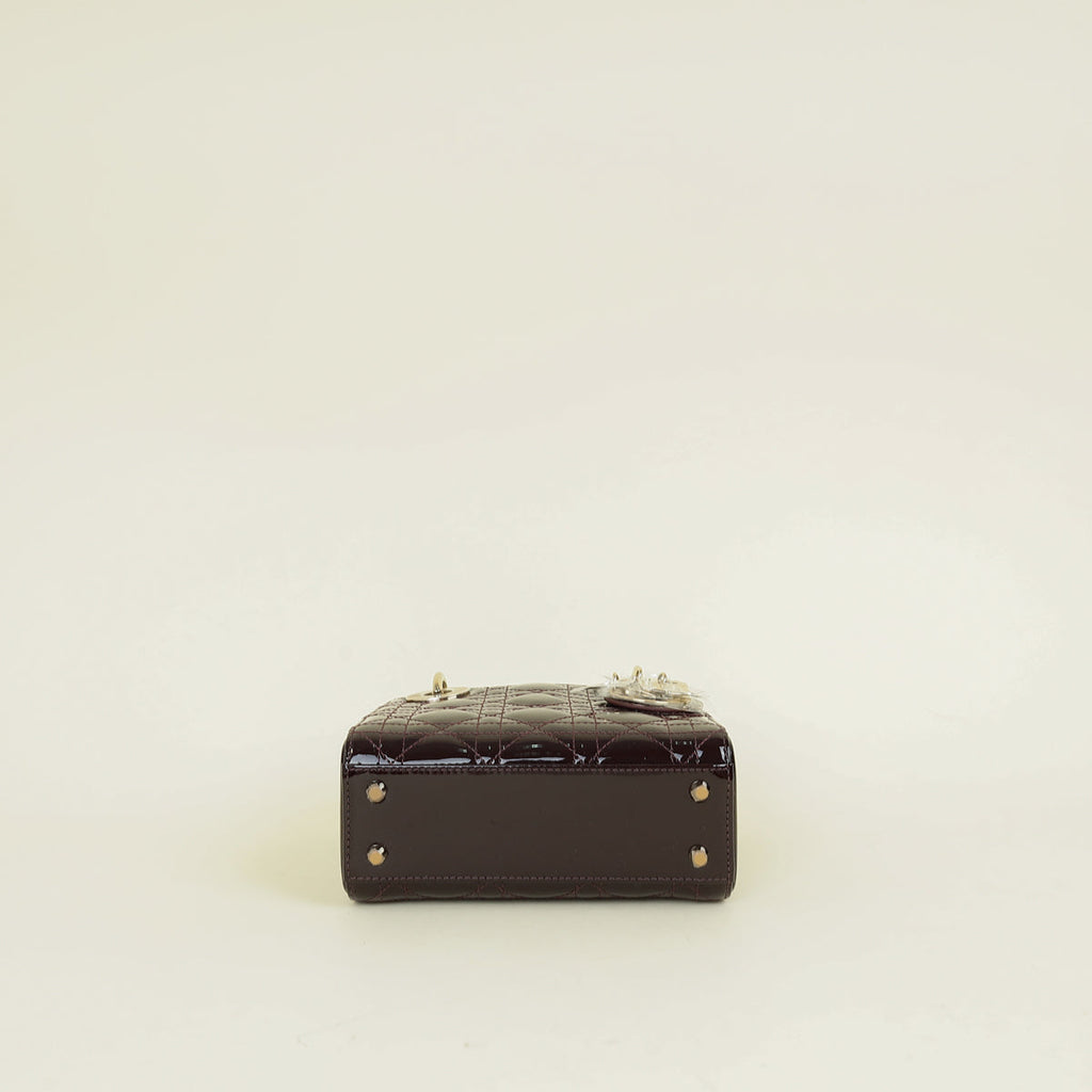 Christian Dior Plum Chain Mini Lady Dior Bag