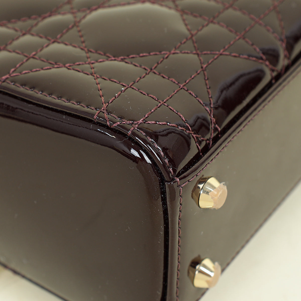 Christian Dior Plum Chain Mini Lady Dior Bag