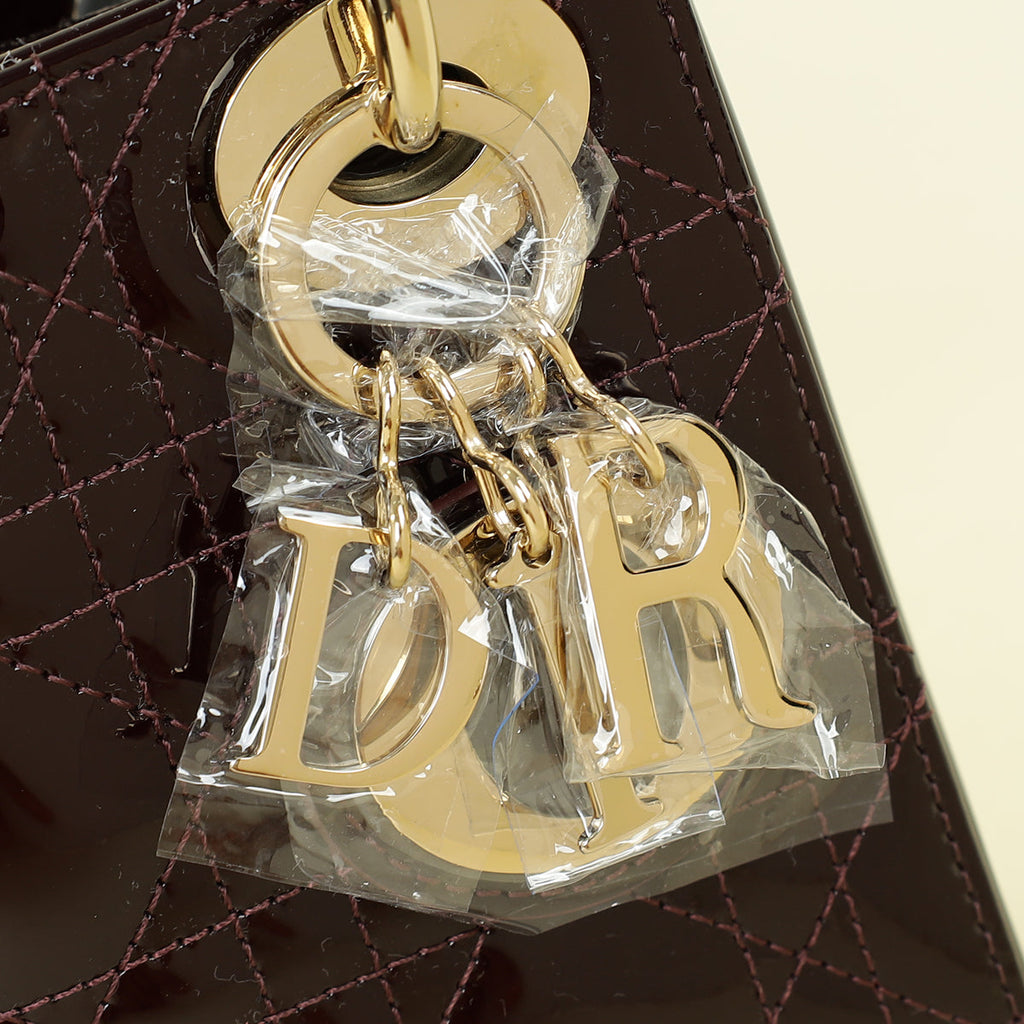 Christian Dior Plum Chain Mini Lady Dior Bag