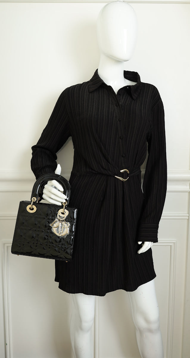 Christian Dior Black My ABCDior Lady Dior Small Bag