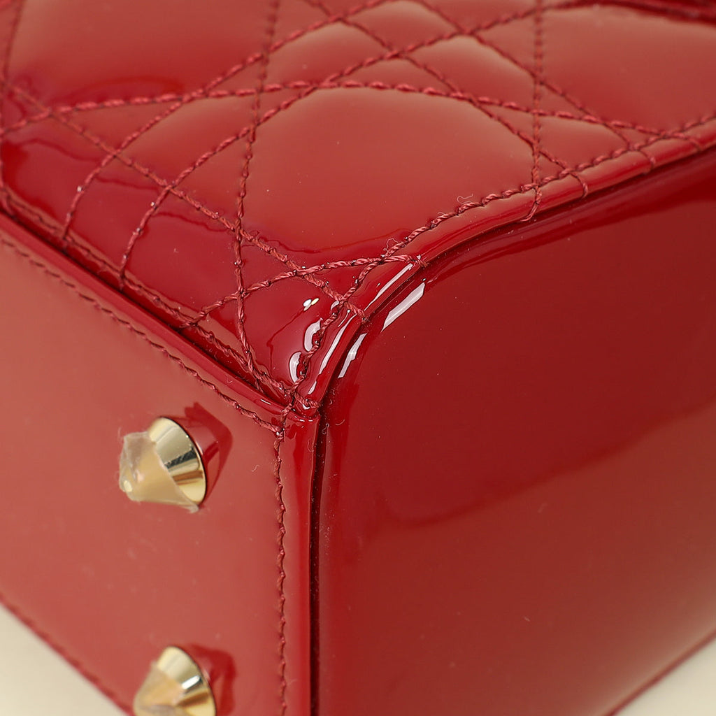 Christian Dior Red My ABCDior Lady Dior Small Bag
