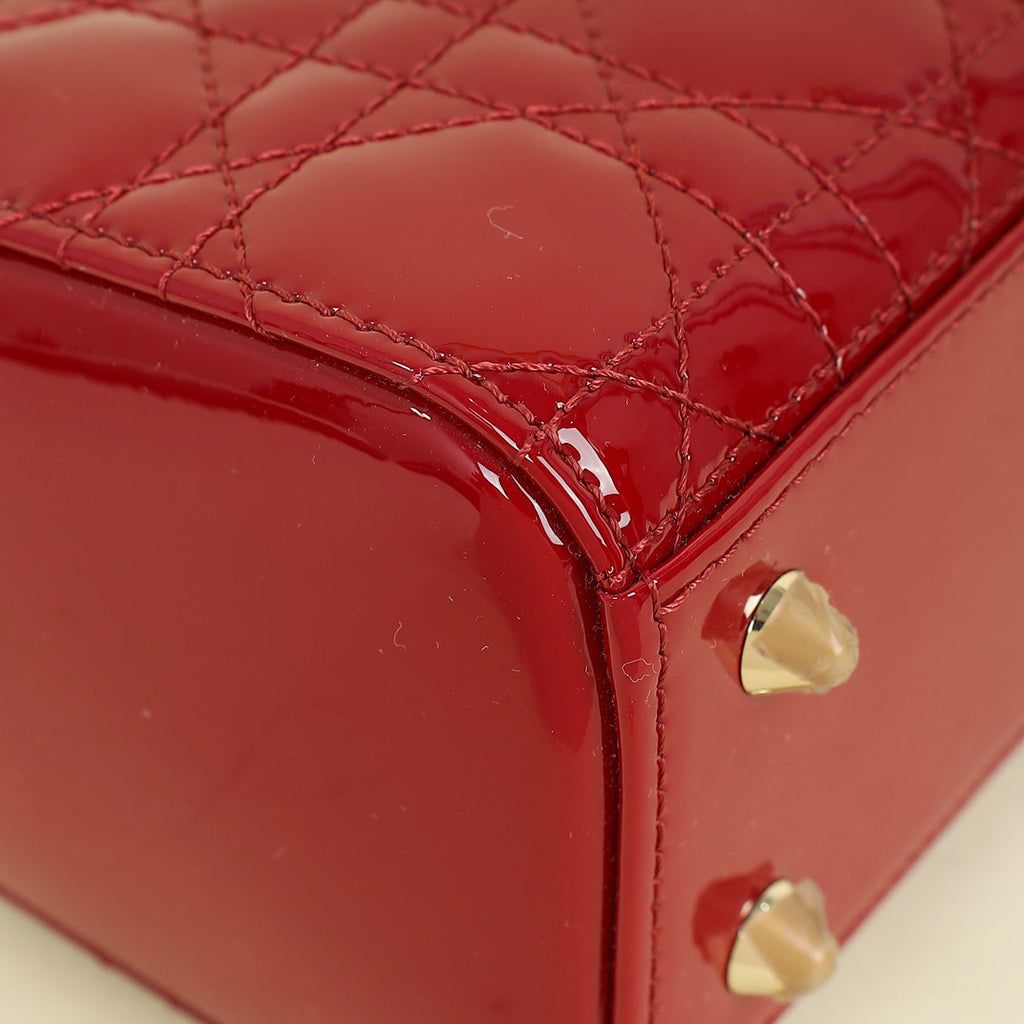 Christian Dior Red My ABCDior Lady Dior Small Bag