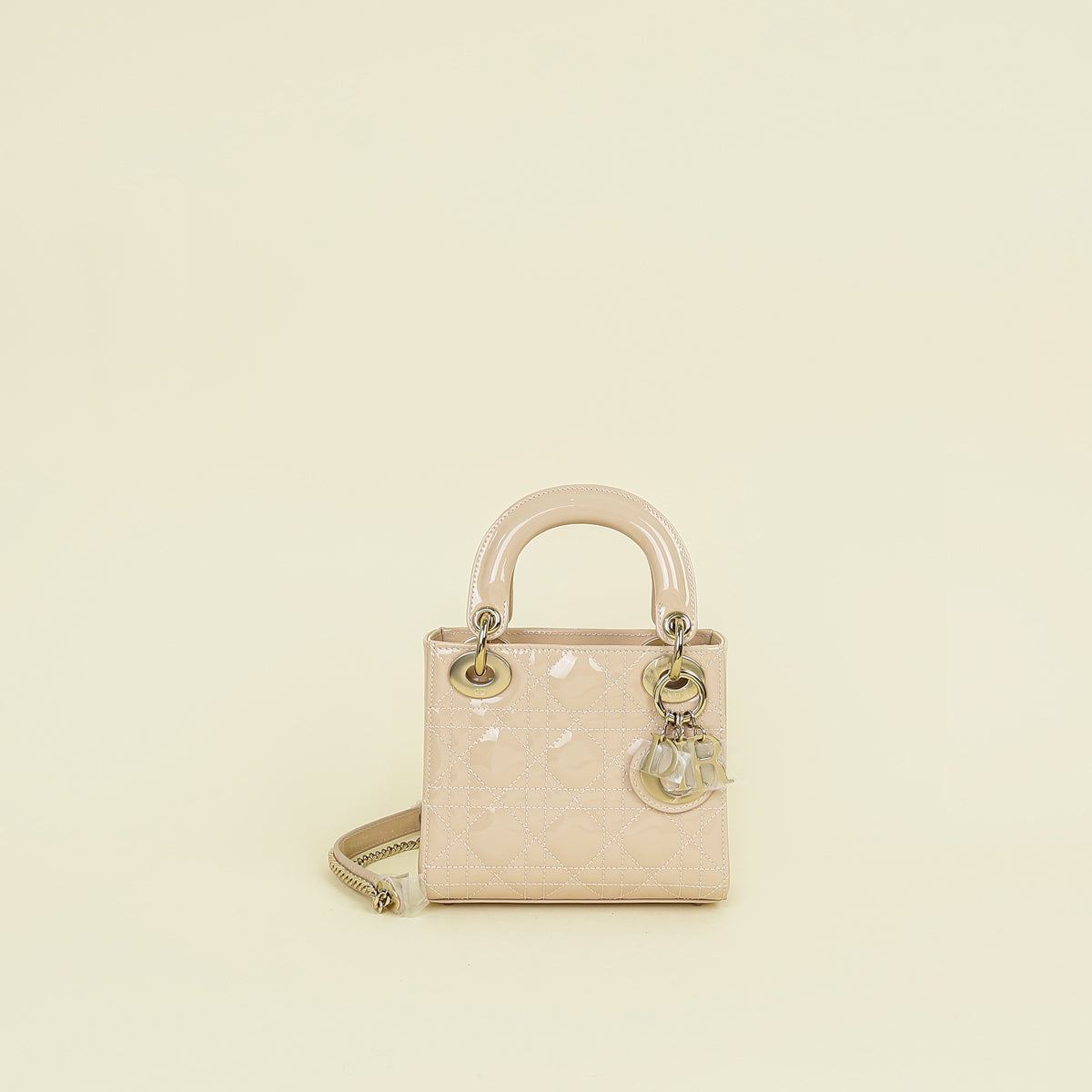 Christian Dior Nude Chain Mini Lady Dior Bag