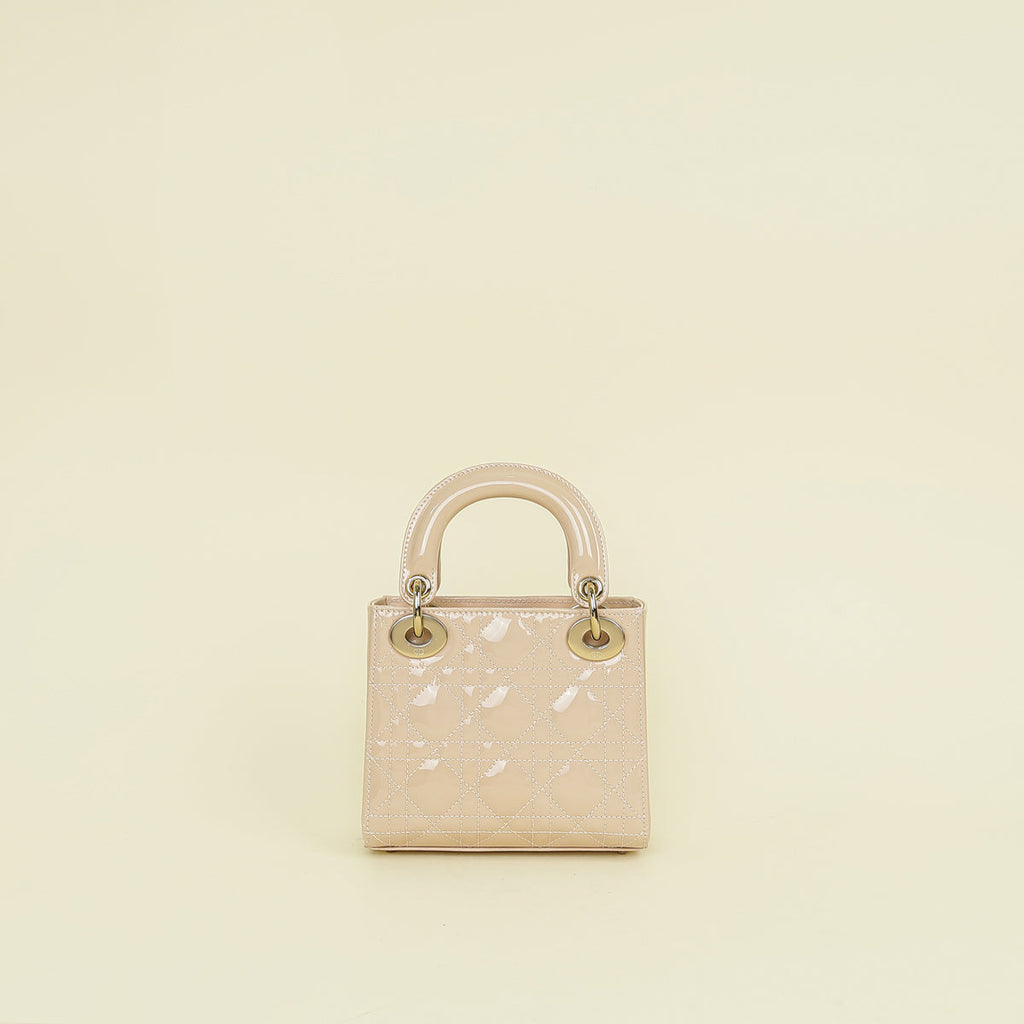 Christian Dior Nude Chain Mini Lady Dior Bag