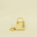 Christian Dior Yellow Micro Lady Dior Bag