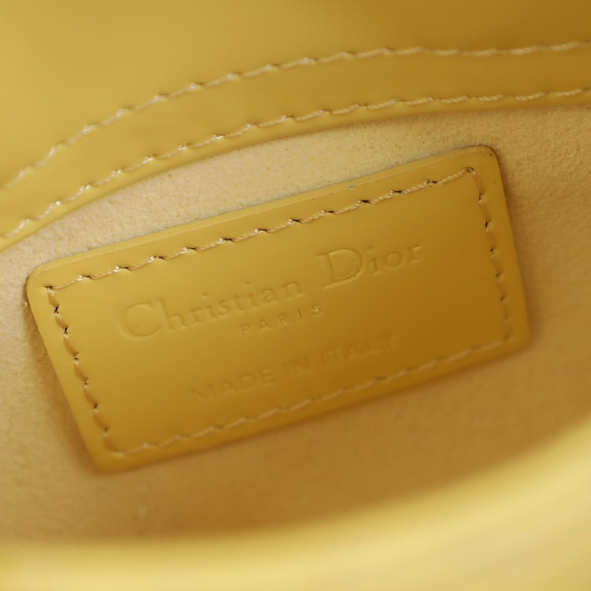 Christian Dior Yellow Micro Lady Dior Bag