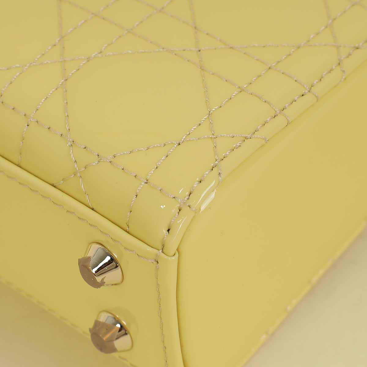 Christian Dior Yellow Micro Lady Dior Bag