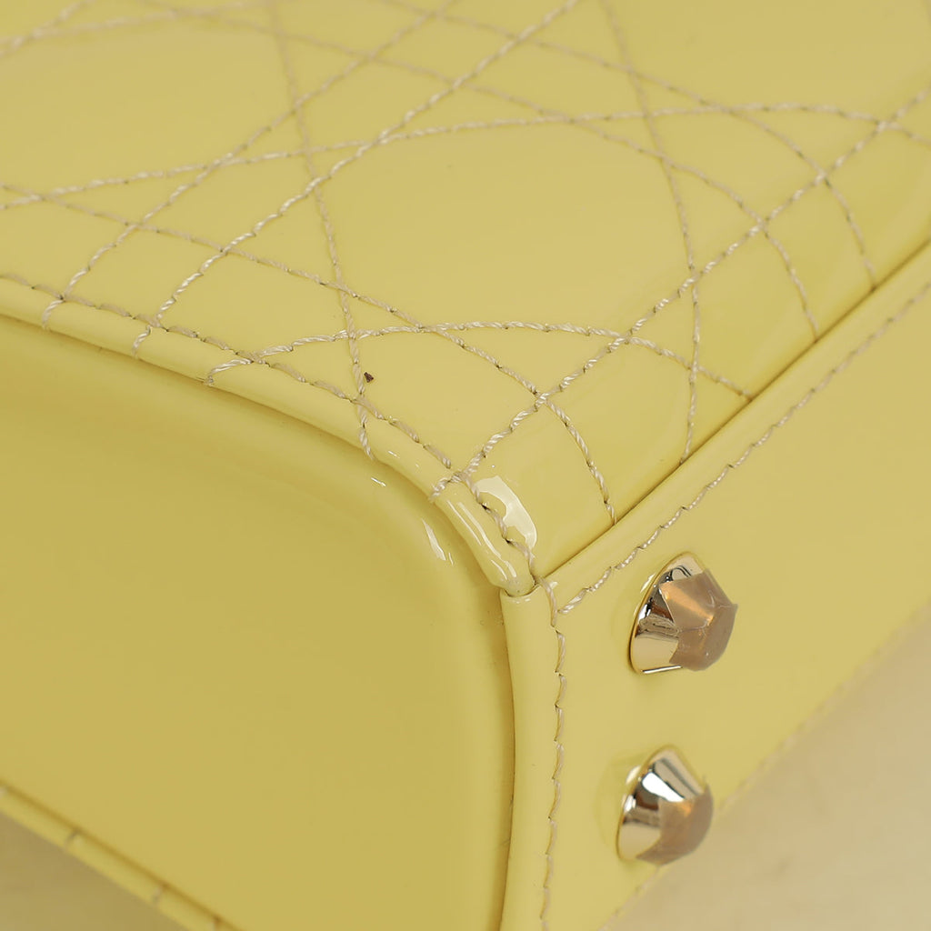Christian Dior Yellow Micro Lady Dior Bag