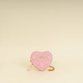 Christian Dior Pale Pink Dioramour Dior Caro Heart Pouch with Chain