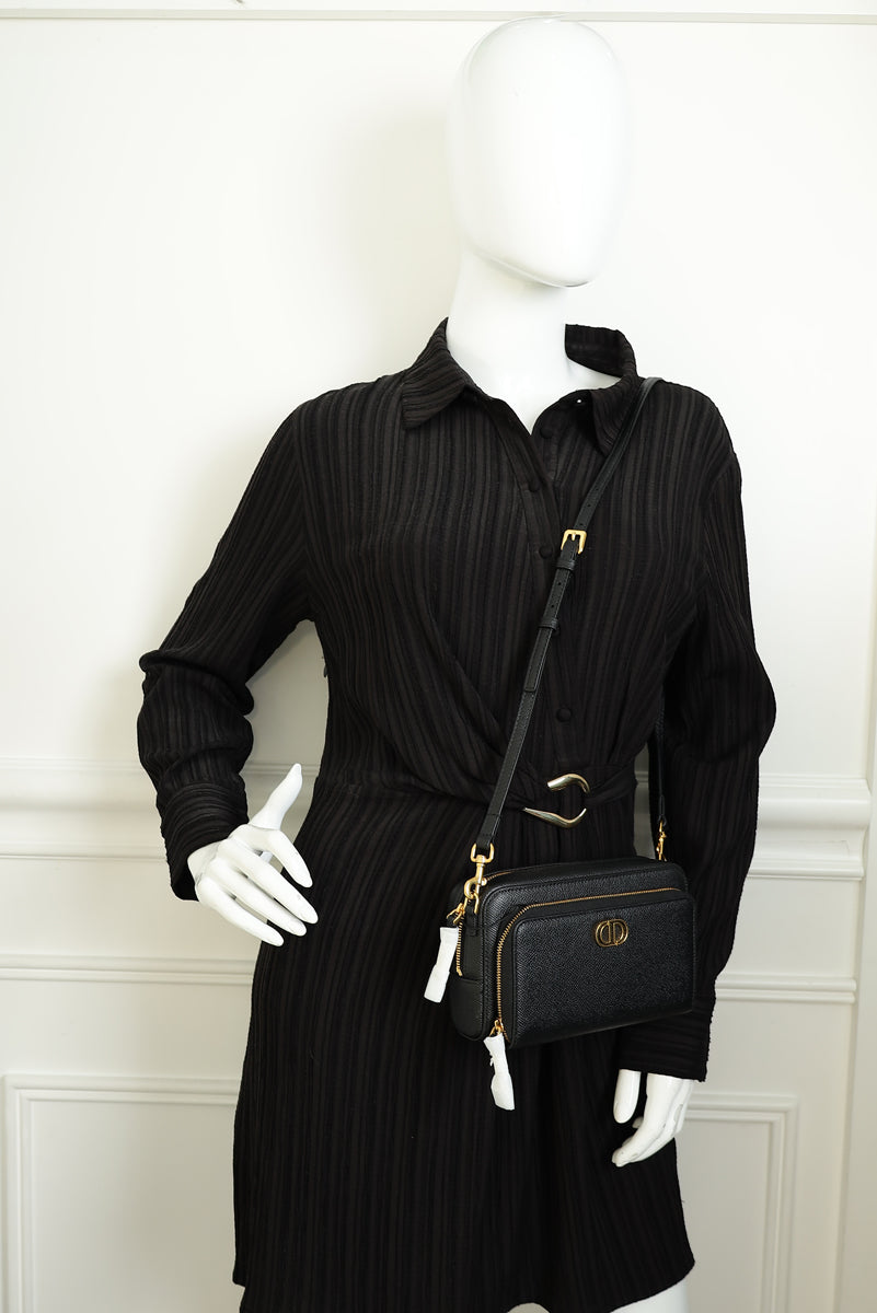 Christian Dior Black Caro Double Pouch Camera Bag
