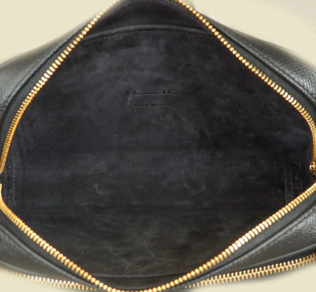 Christian Dior Black Caro Double Pouch Camera Bag